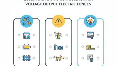 Essential Tips for Using High Voltage Output Electric Fences?