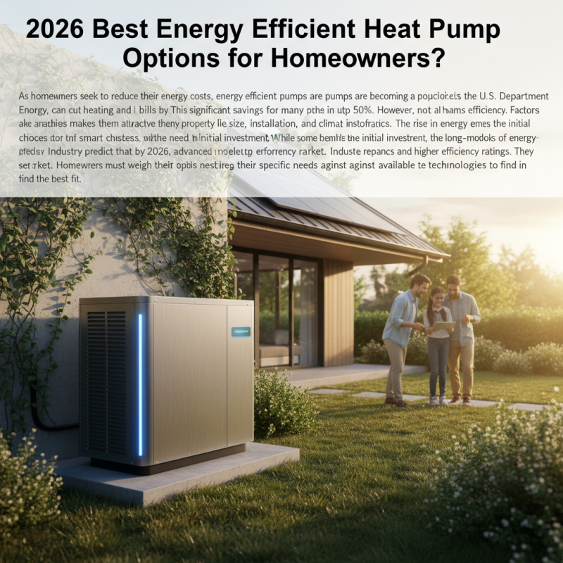 2026 Best Energy Efficient Heat Pump Options for Homeowners?