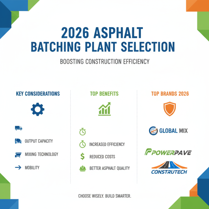 2026 Best Asphalt Batching Plant Options for Efficient Construction
