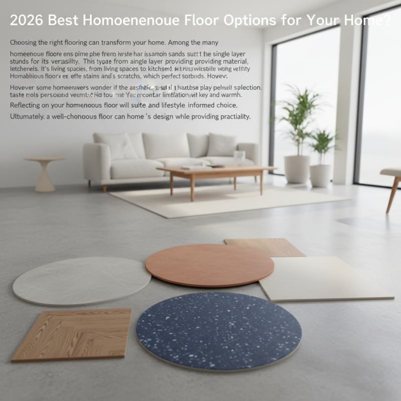 2026 Best Homogeneous Floor Options for Your Home?