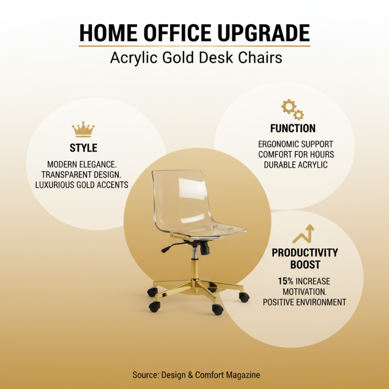 Top Acrylic Gold Desk Chair Designs for Your Home Office Style?
