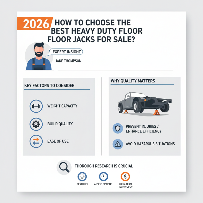2026 How to Choose the Best Heavy Duty Floor Jacks for Sale?