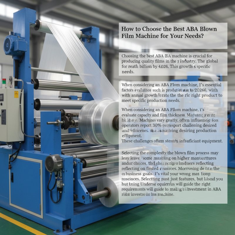 How to Choose the Best ABA Blown Film Machine for Your Needs?