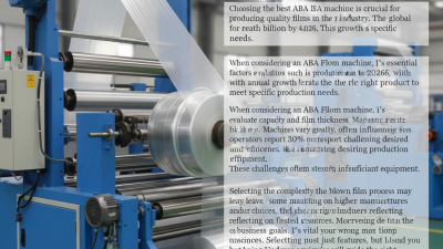 How to Choose the Best ABA Blown Film Machine for Your Needs?