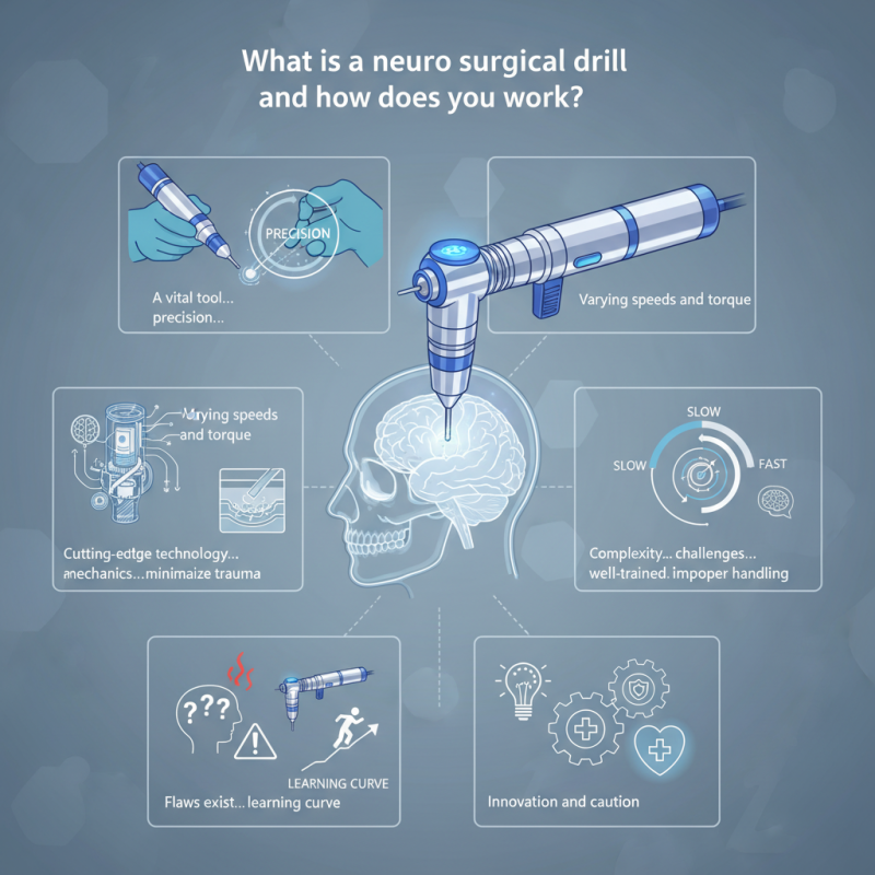 What is a neuro surgical drill and how does it work?