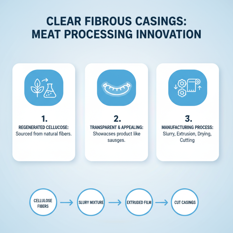 What are clear fibrous casings and how are they used?