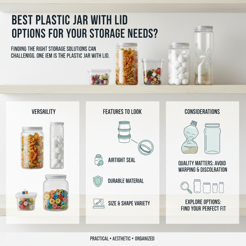 Best Plastic Jar with Lid Options for Your Storage Needs?