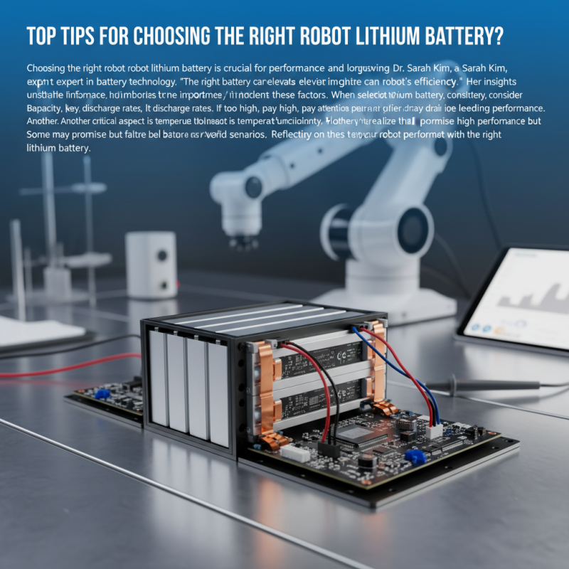 Top Tips for Choosing the Right Robot Lithium Battery?