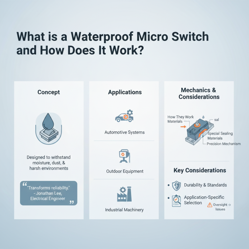 What is a Waterproof Micro Switch and How Does It Work?
