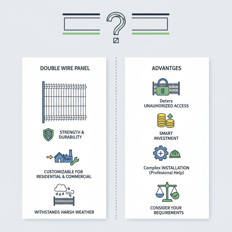 What is a double wire panel and its advantages for fencing?