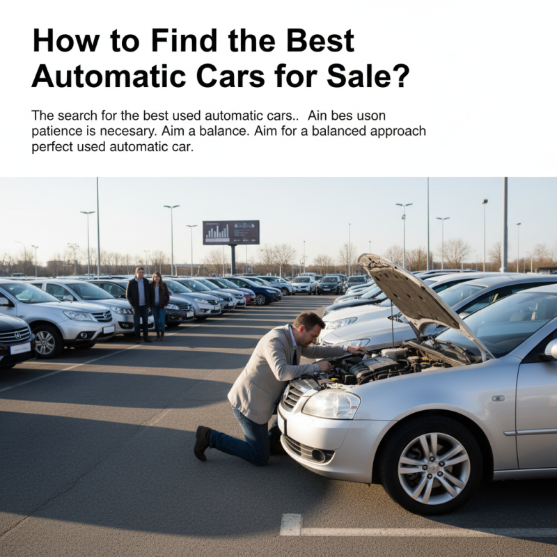 How to Find the Best Used Automatic Cars for Sale?