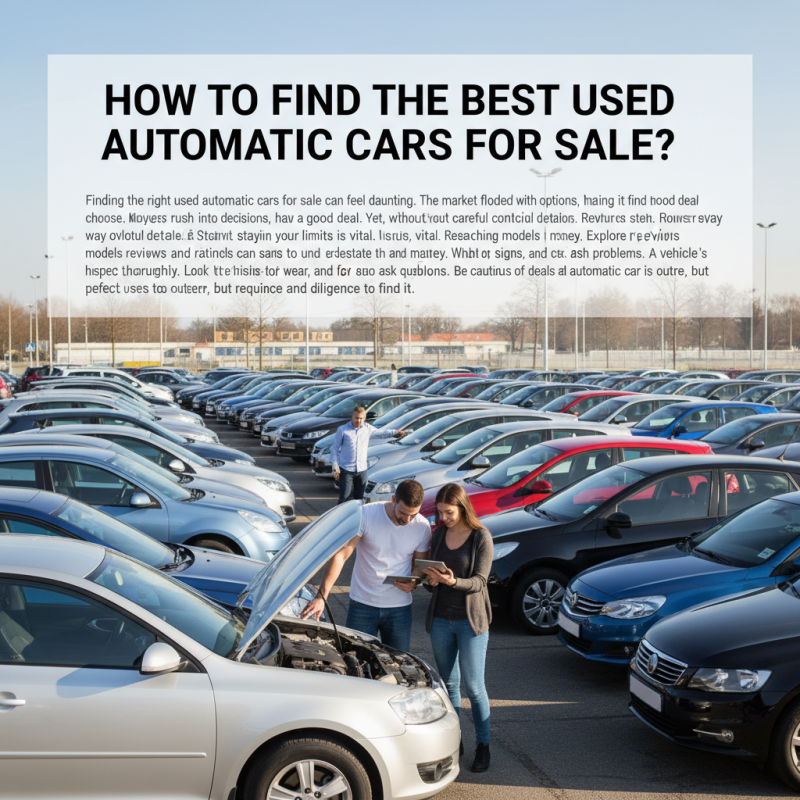 How to Find the Best Used Automatic Cars for Sale?
