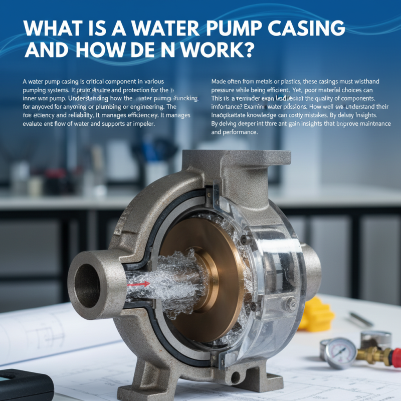 What is a Water Pump Casing and How Does It Work?
