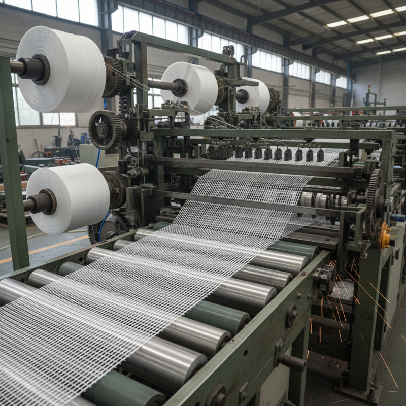 What is a fiberglass mesh machine and how does it work?