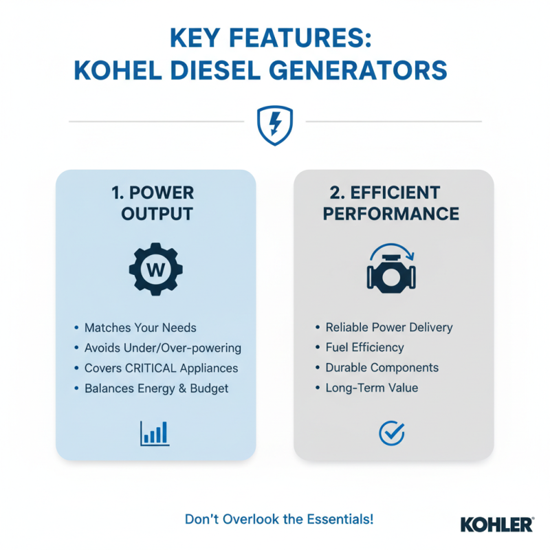 How to Choose the Right Kohler Diesel Generator for Your Needs?
