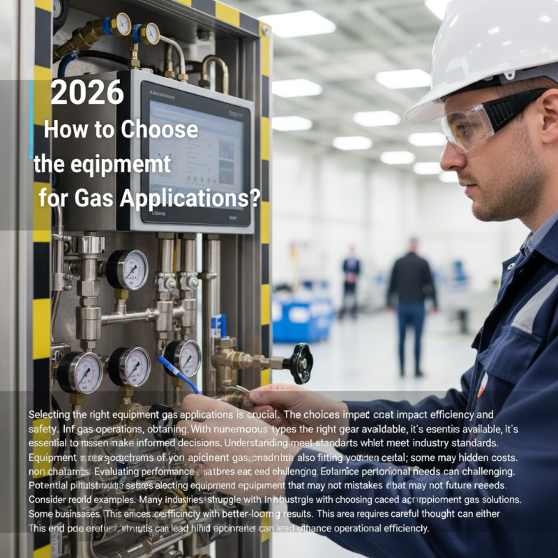 2026 How to Choose the Best Equipment for Gas Applications?