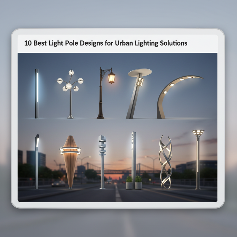 10 Best Light Pole Designs for Urban Lighting Solutions?