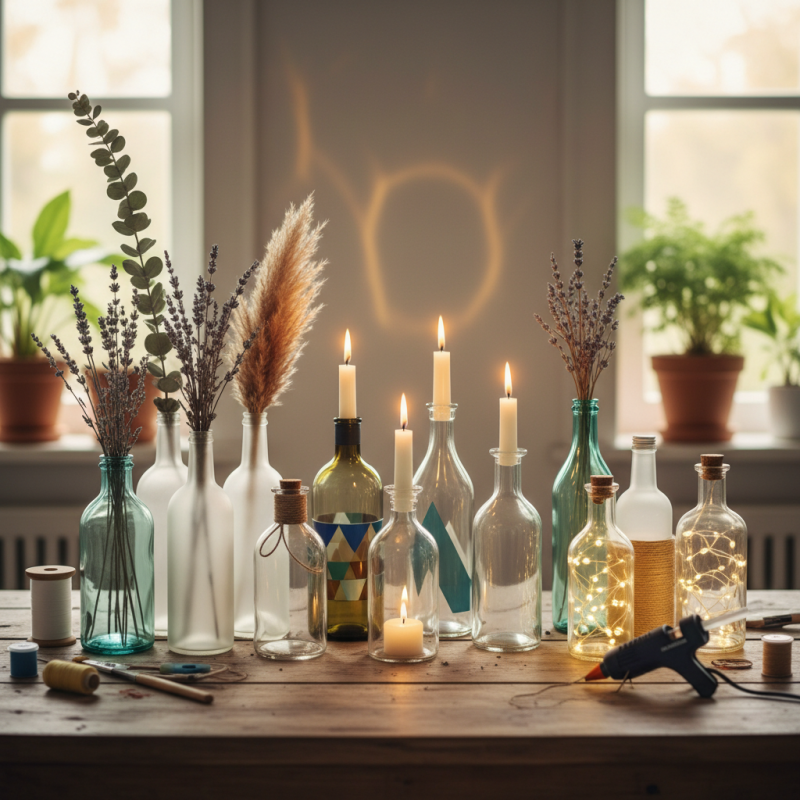 How to Reuse Empty Glass Bottles for Creative Projects and Home Decor?
