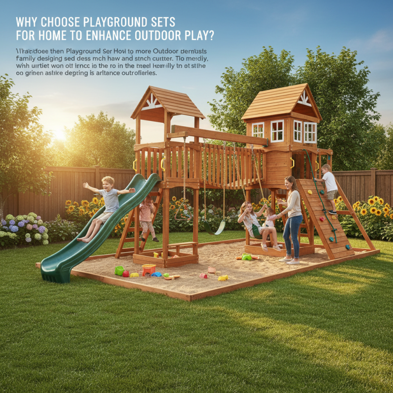 Why Choose Playground Sets for Home to Enhance Outdoor Play?