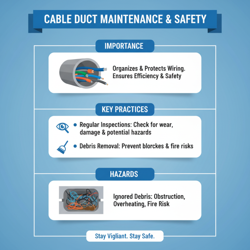 What is a cable duct and how is it used in wiring?