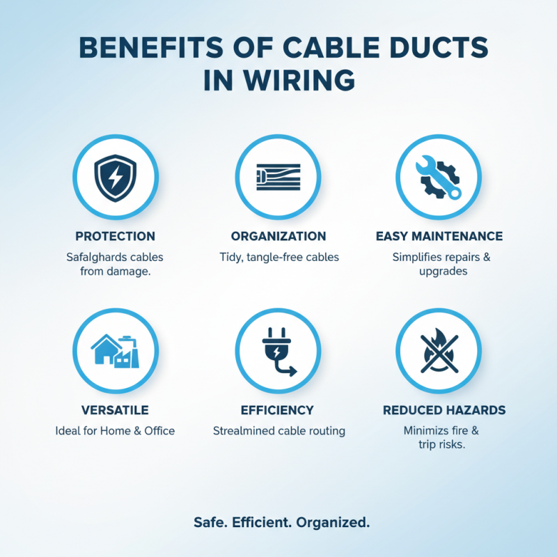 What is a cable duct and how is it used in wiring?