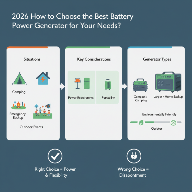 2026 How to Choose the Best Battery Power Generator for Your Needs?