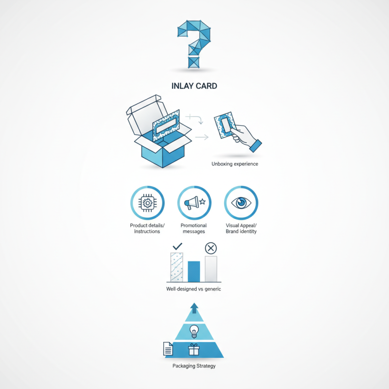 What is an inlay card and how is it used in packaging?