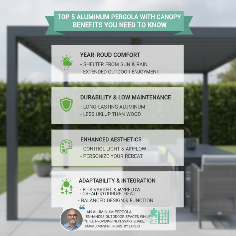 Top 5 Aluminum Pergola With Canopy Benefits You Need to Know?