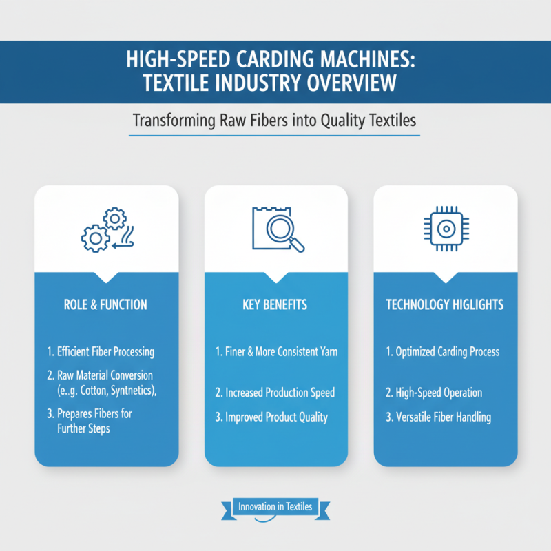 High Speed Carding Machine Benefits and Applications Explained?