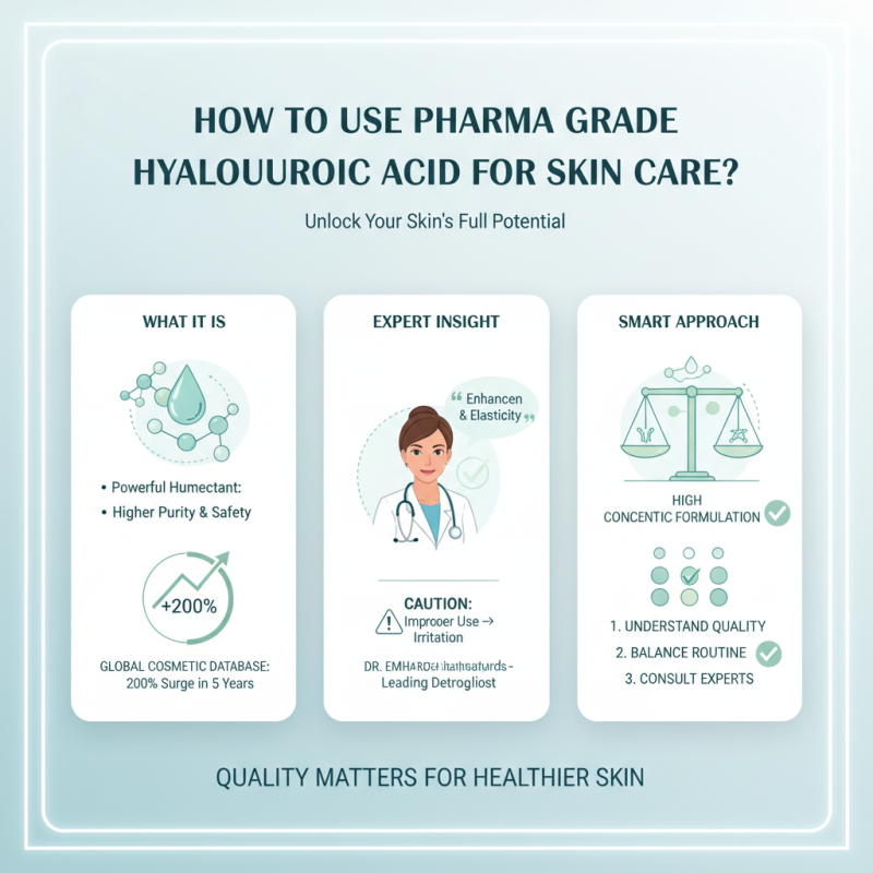 How to Use Pharma Grade Hyaluronic Acid for Skin Care?