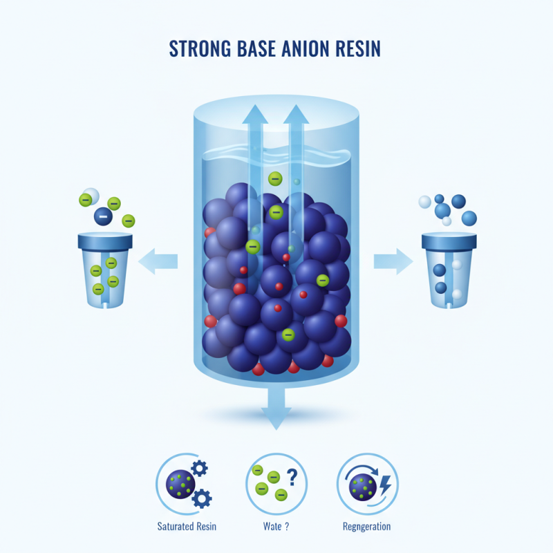 What is a strong base anion resin and how does it work?