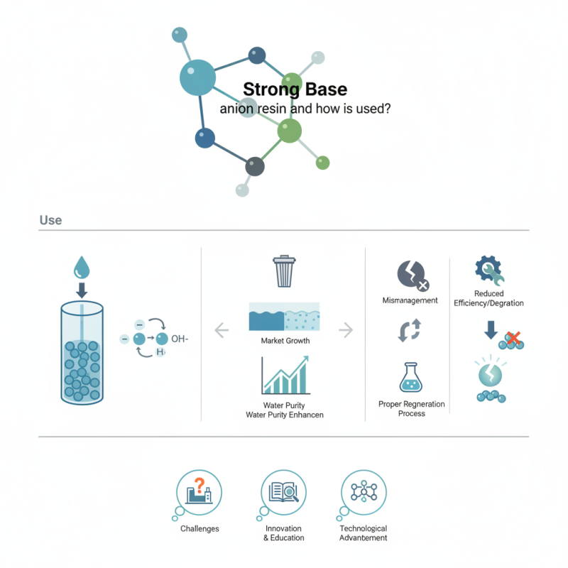 What is a strong base anion resin and how is it used?