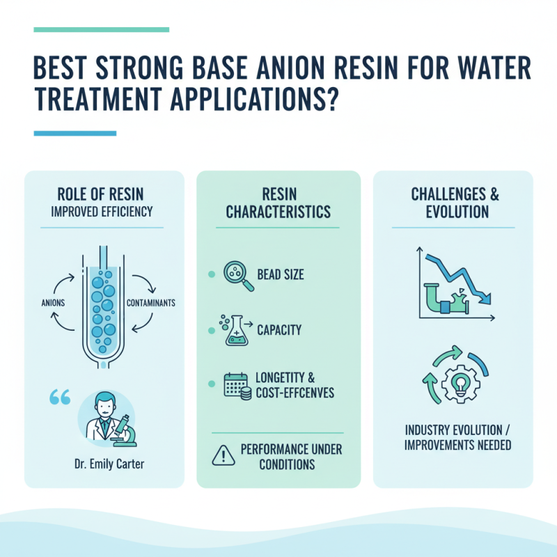 Best Strong Base Anion Resin for Water Treatment Applications?