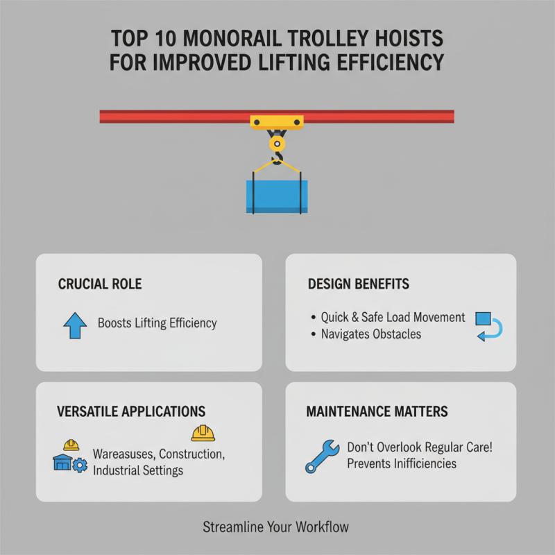 10 Best Monorail Trolley Hoists for Efficient Lifting?
