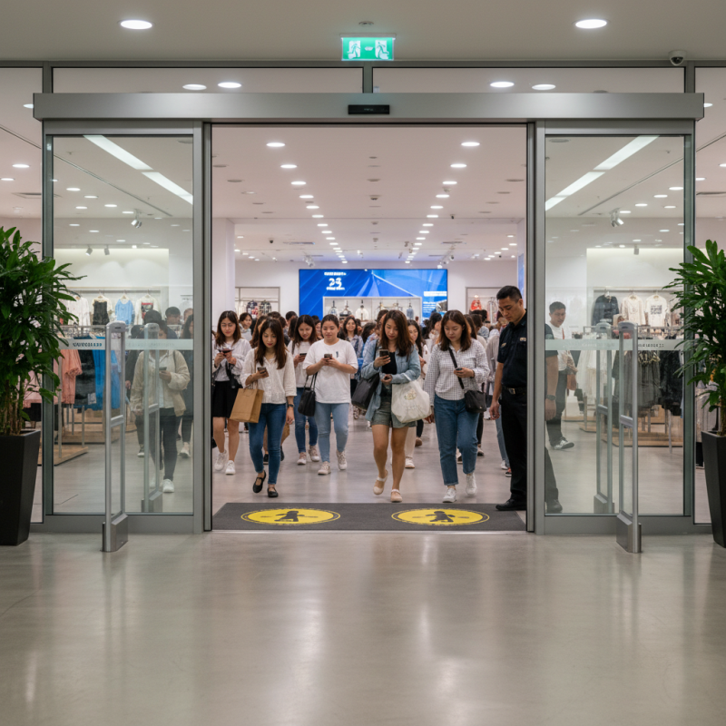 Are glass automatic doors safe for busy retail environments?