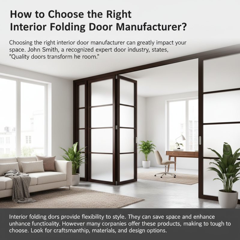 How to Choose the Right Interior Folding Door Manufacturer?