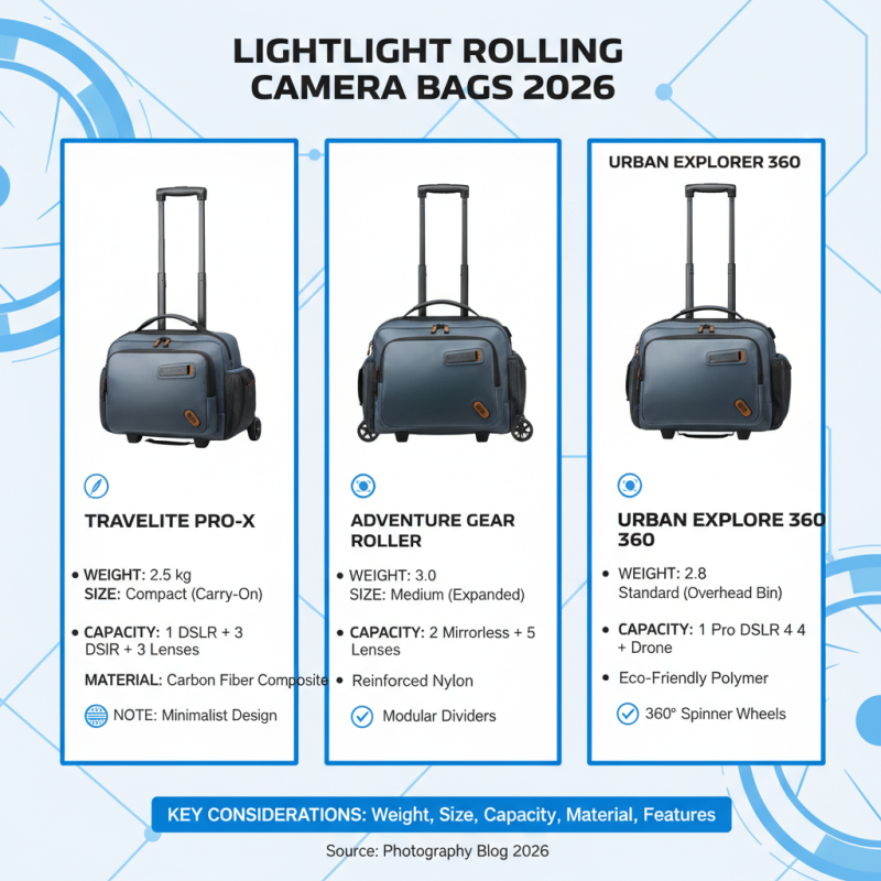 Best Lightweight Rolling Camera Bag for Photographers 2026?