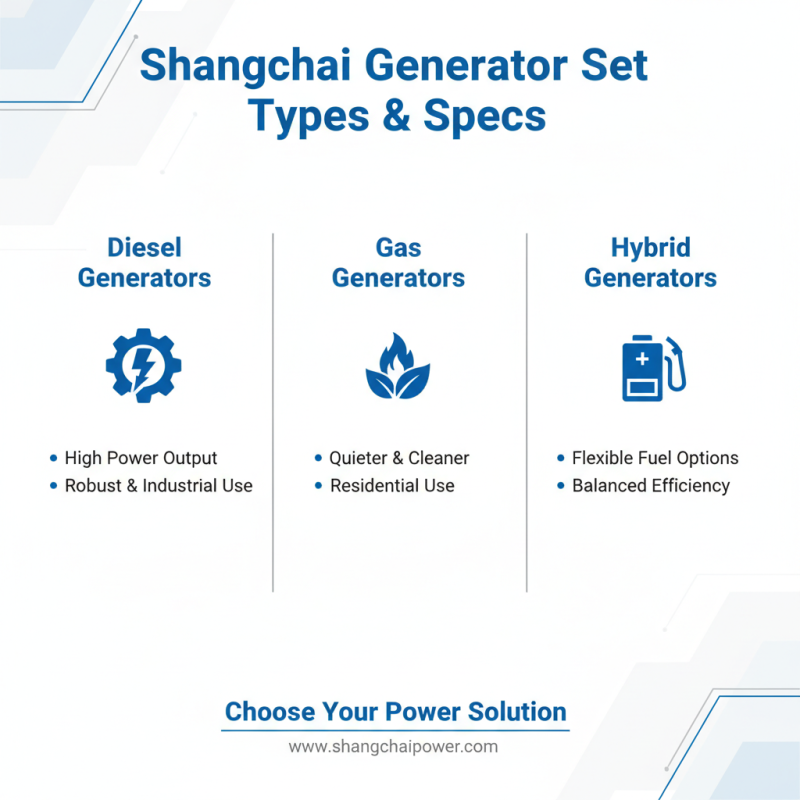 Top 5 Best Shangchai Generator Set Options for Reliable Power Supply?