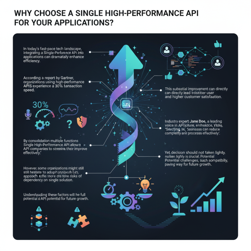 Why Choose a Single High-Performance API for Your Applications?