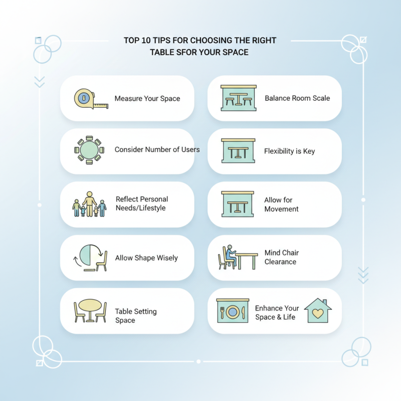 Top 10 Tips for Choosing the Right Table Size for Your Space?