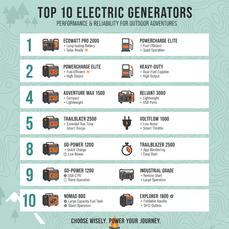 Top 10 Outdoor Electric Generators in China for Your Next Adventure?