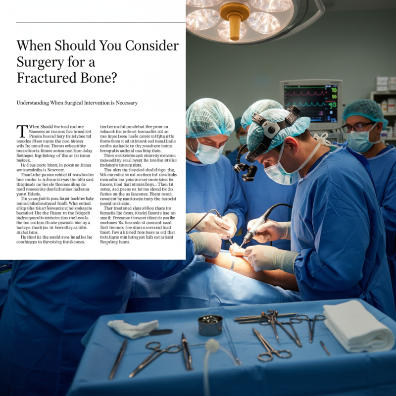 When Should You Consider Surgery for a Fractured Bone?