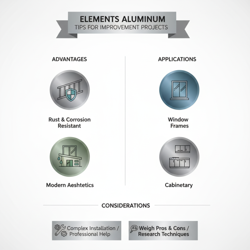 Elements Aluminum Tips for Home Improvement Projects?