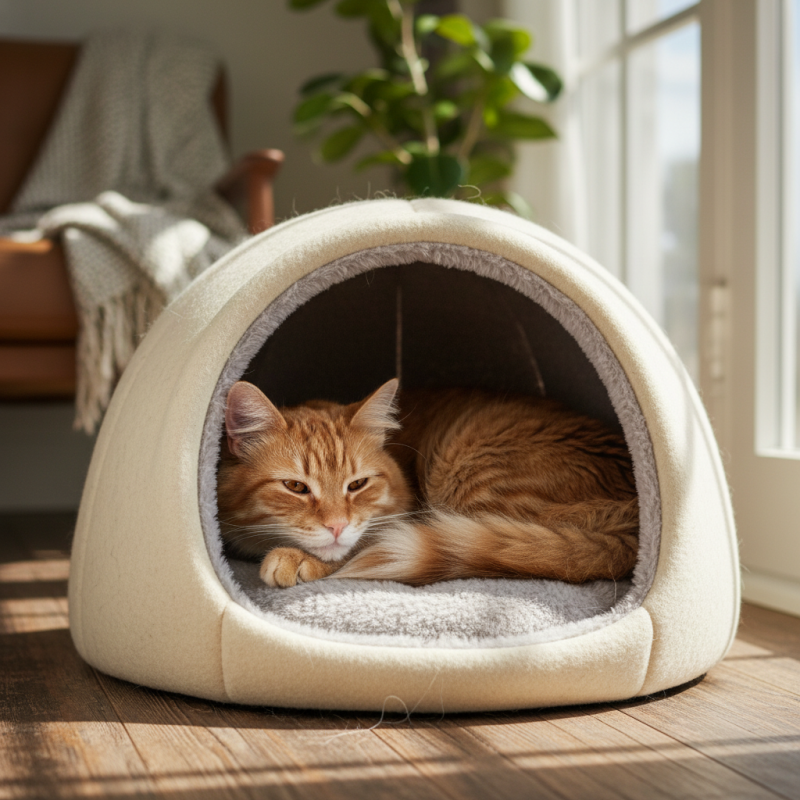 Почему кошкам нужны закрытые лежаки?