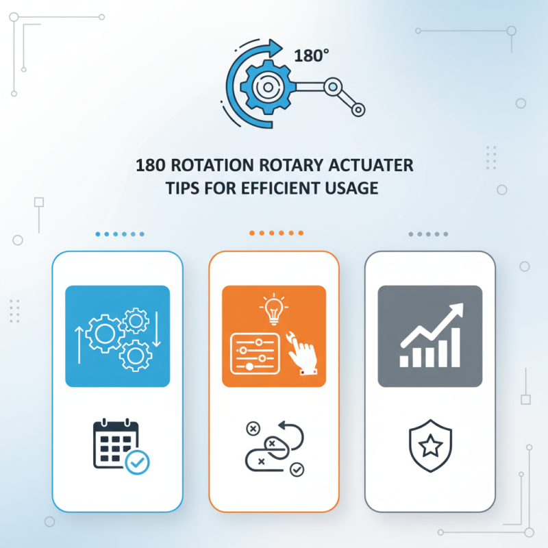 180 Rotation Rotary Actuator Tips for Efficient Usage?