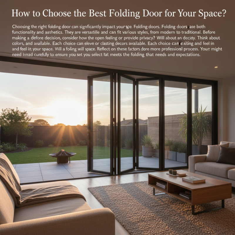 How to Choose the Best Folding Door for Your Space?