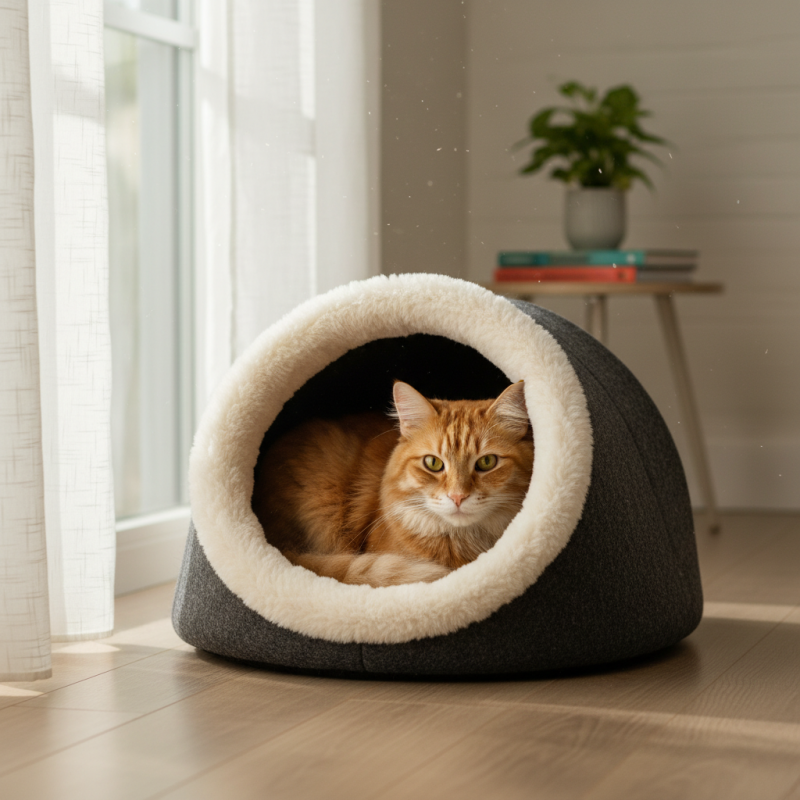 Закрытые лежаки для кошек как выбрать лучший вариант?