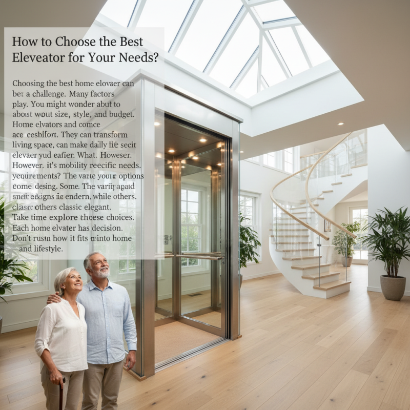 How to Choose the Best Home Elevator for Your Needs?