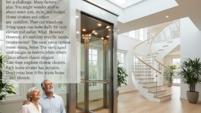 How to Choose the Best Home Elevator for Your Needs?