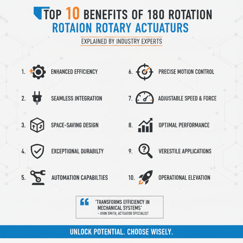 Top 10 Benefits of 180 Rotation Rotary Actuators Explained?